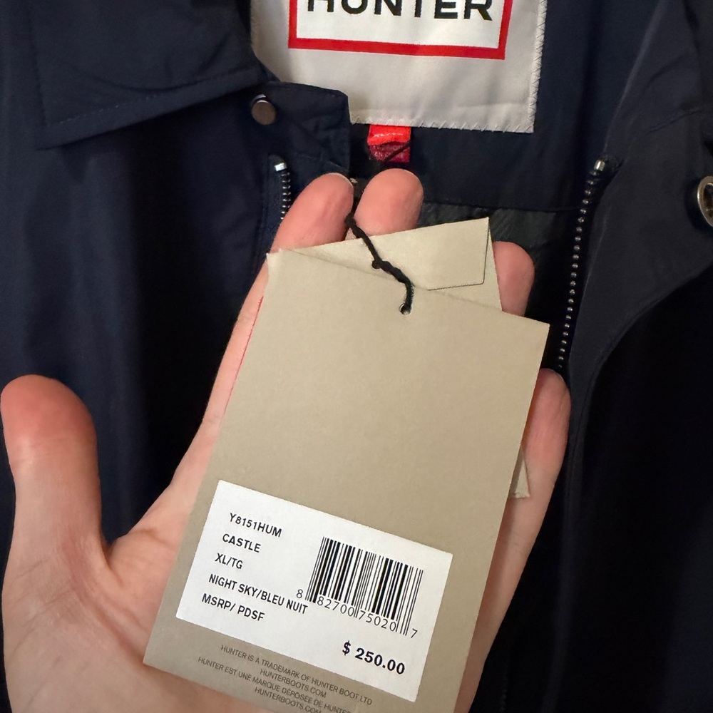Hunter Men's Dark Blue Raincoat - Picture 5 of 5